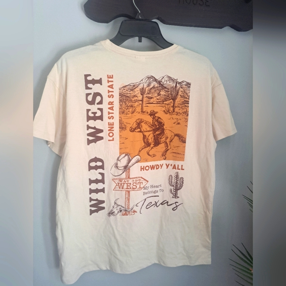 Wild West Lone Star Texas Tee Sz Meduim  #New
